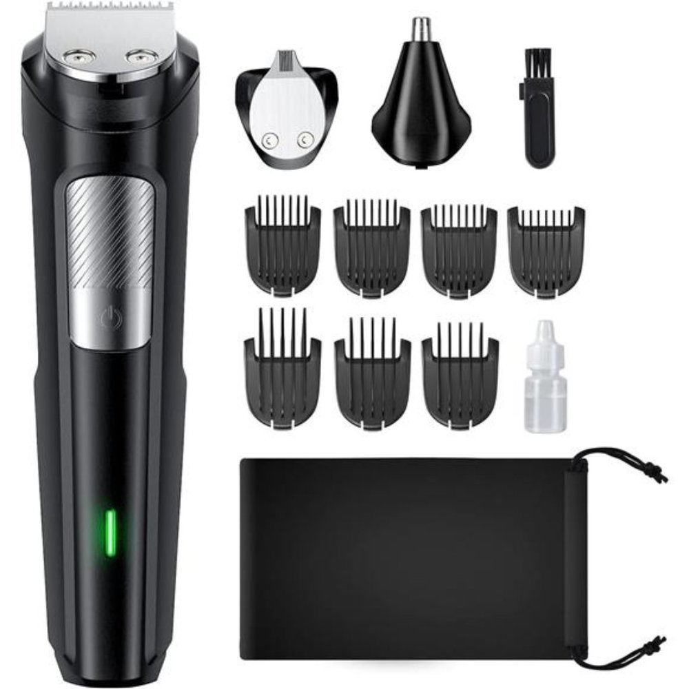 Beard Trimmer Hair Clipper for Men, 13 Piece Menโs Grooming Kit, Rechargeable - Picture 1 of 8
